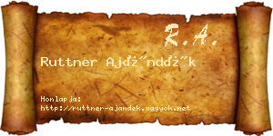 Ruttner Ajándék névjegykártya
